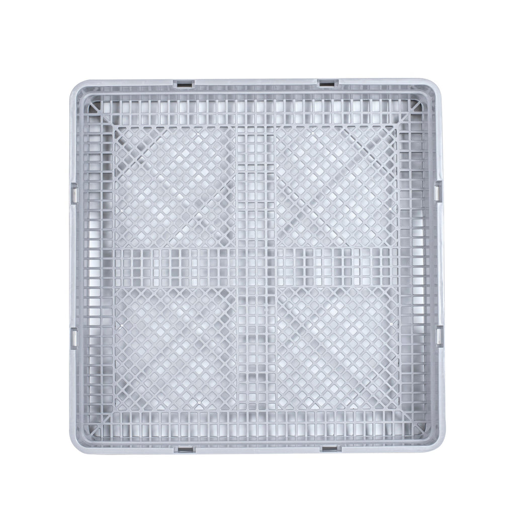Clean Tek Professional Gray Flatware Rack - 19 3/4" x 19 3/4" x 4" - 1 count box