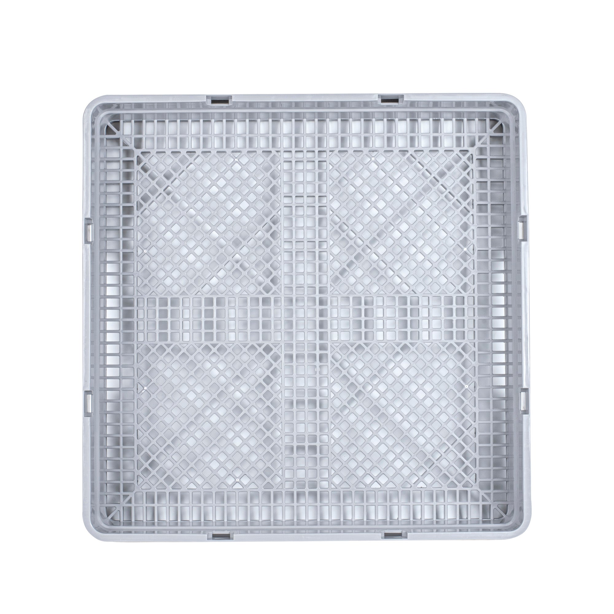 Clean Tek Professional Gray Flatware Rack - 19 3/4" x 19 3/4" x 4" - 1 count box