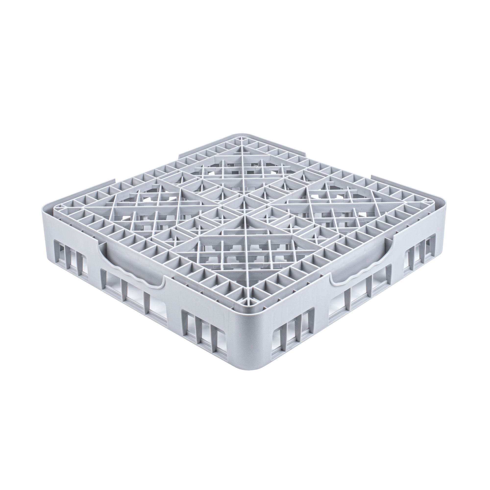 Clean Tek Professional Gray Peg Rack - with Closed Sides - 19 3/4" x 19 3/4" x 4" - 1 count box