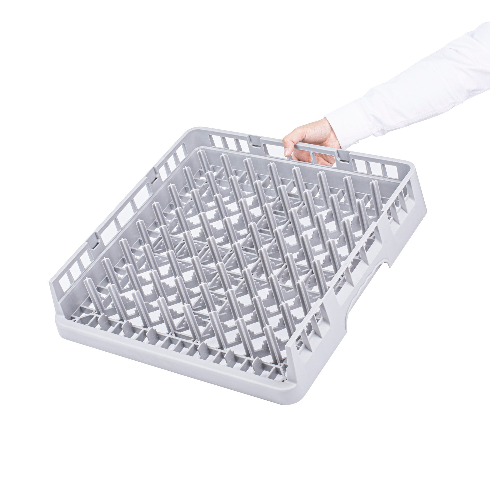 Clean Tek Professional Gray Peg Rack - with Open End - 19 3/4" x 19 3/4" x 4" - 1 count box