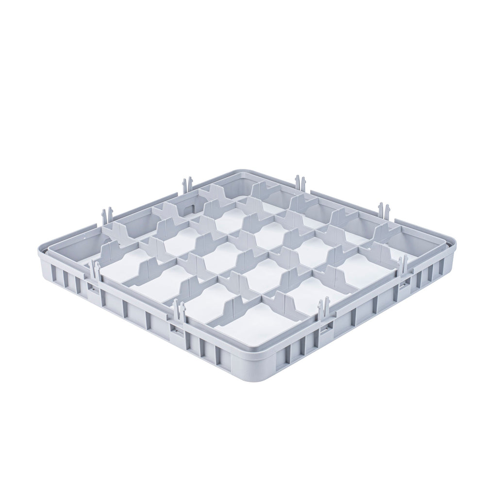 Clean Tek Professional Gray Half Drop Full Size Cup Extender - 20 Compartments - 19 3/4" x 19 3/4" x 3" - 1 count box