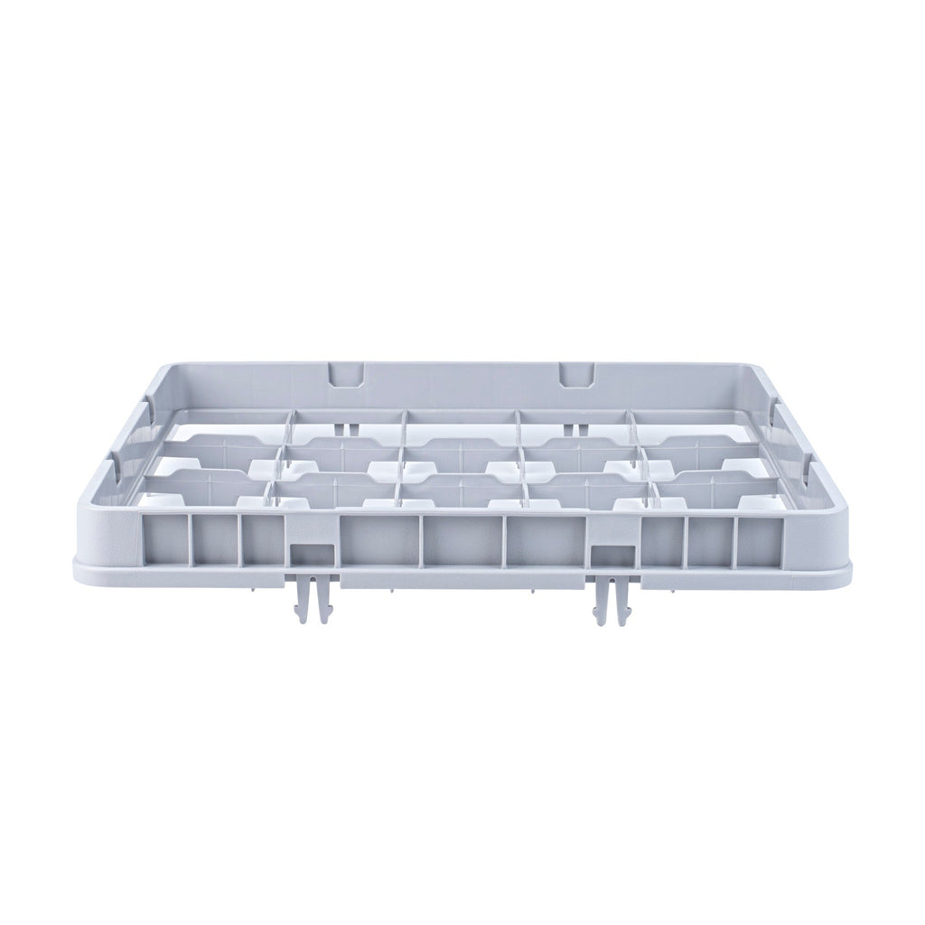 Clean Tek Professional Gray Half Drop Full Size Cup Extender - 20 Compartments - 19 3/4" x 19 3/4" x 3" - 1 count box