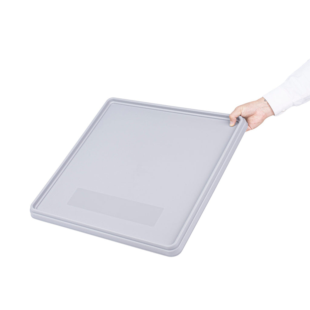 Clean Tek Professional Gray Glass Rack Cover - 19 3/4" x 19 3/4" x 1 1/2" - 1 count box