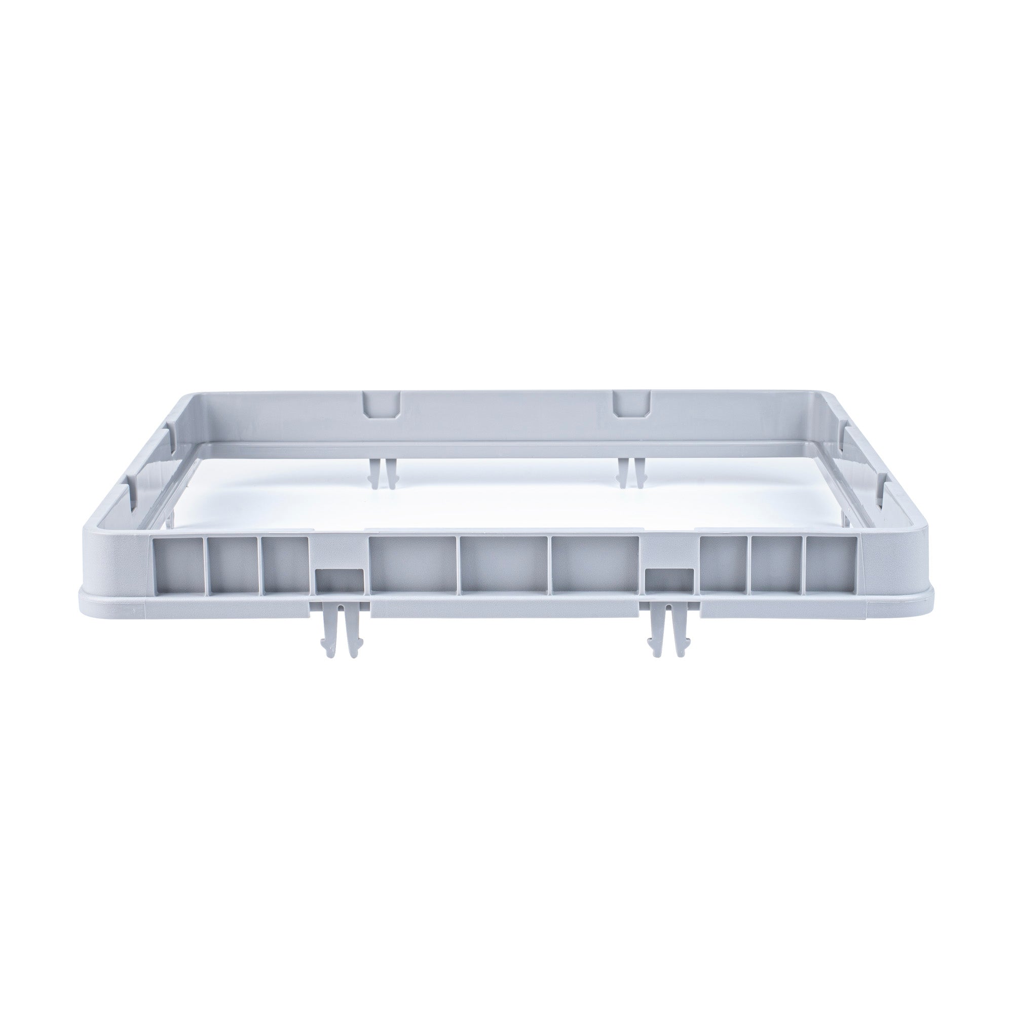 Clean Tek Professional Gray Glass Rack Extender - Closed Sides - 19 3/4" x 19 3/4" x 3" - 1 count box