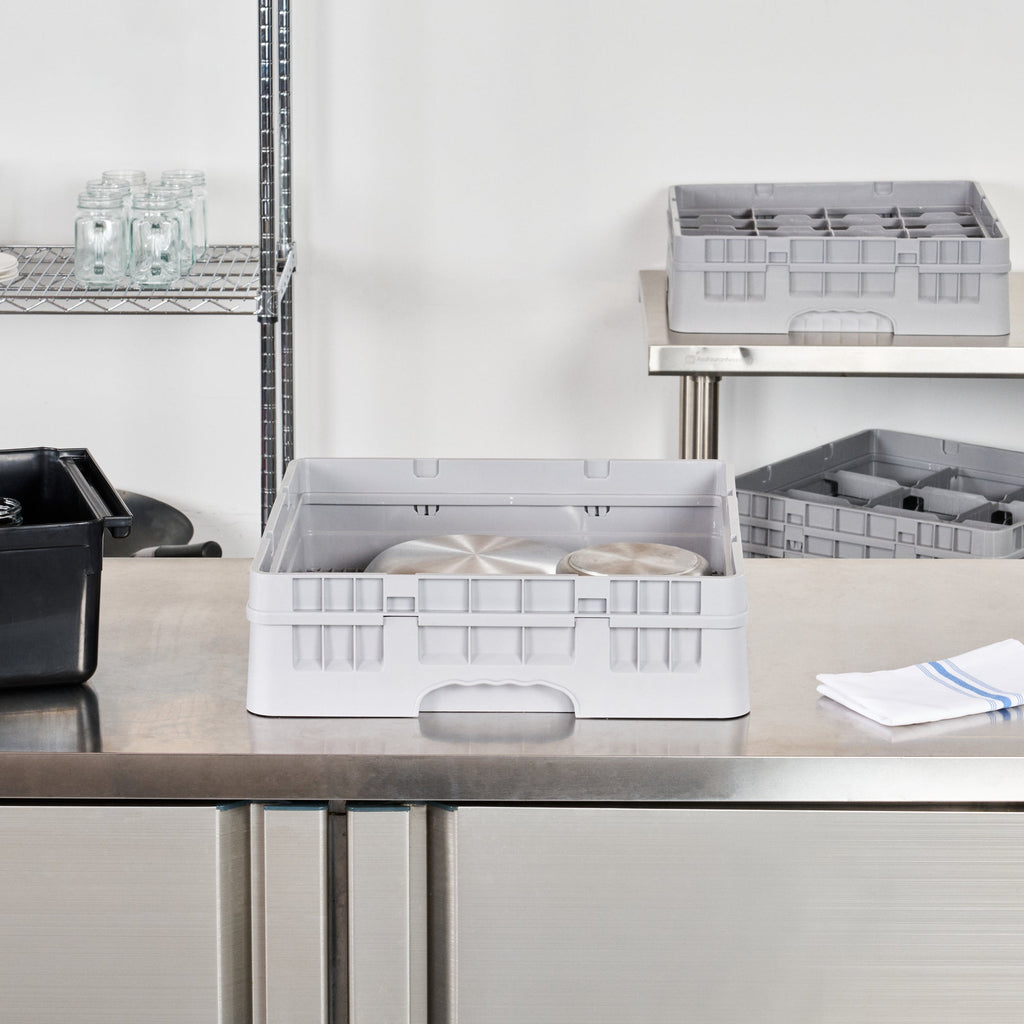 Clean Tek Professional Gray Glass Rack Extender - Closed Sides - 19 3/4" x 19 3/4" x 3" - 1 count box
