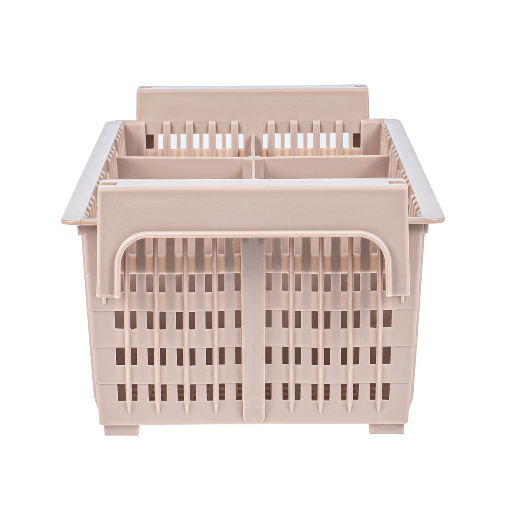 Clean Tek Professional Brown Flatware Rack - 8 Compartments - 16 1/2" x 8 1/4" x 5 3/4" - 1 count box