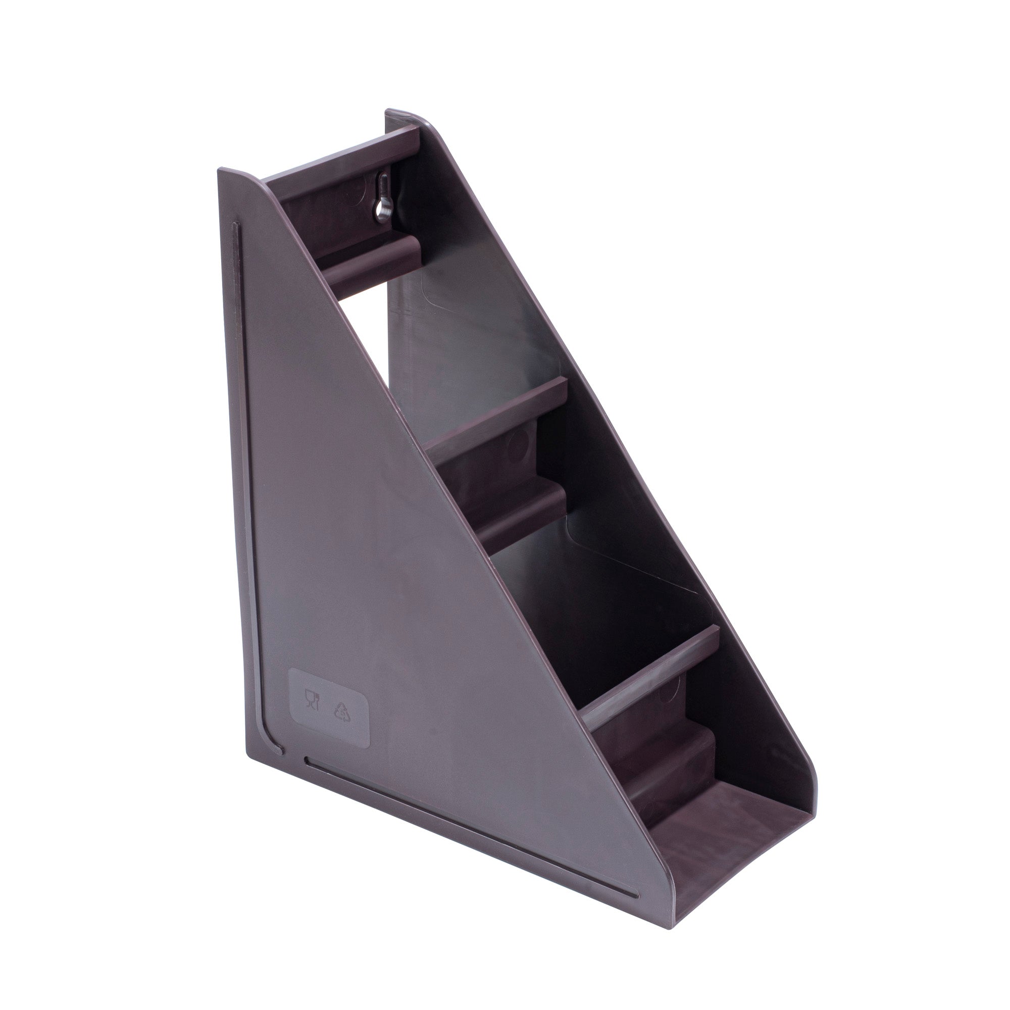 Met Lux Brown Plastic 3-Tier Stand - For Condiment Bin - 11 1/2" x 5 1/2" x 13 3/4" - 1 count box