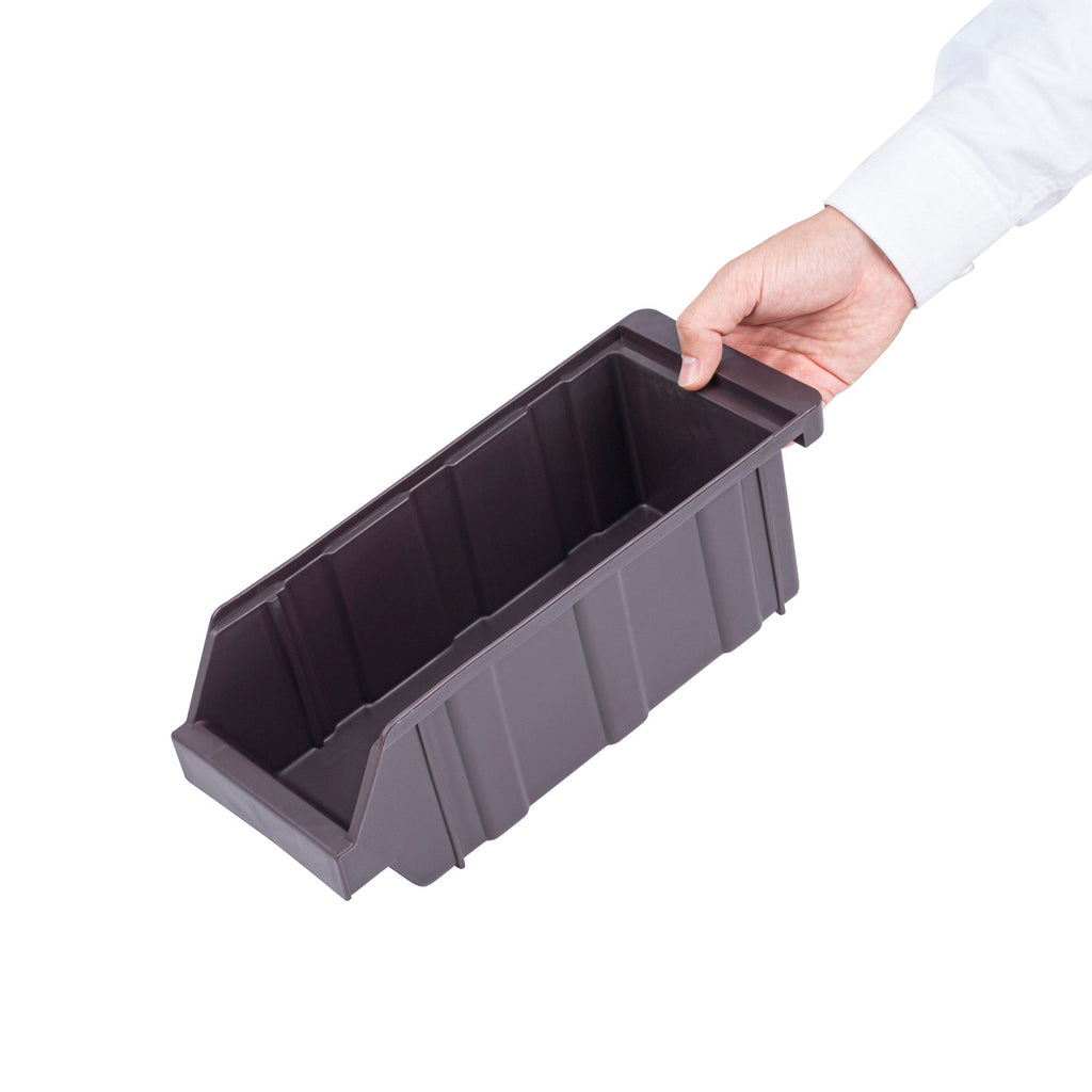 Met Lux Brown Plastic Condiment Bin - 12 1/4" x 5" x 4 1/4" - 1 count box