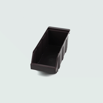 Met Lux Brown Plastic Condiment Bin - 12 1/4" x 5" x 4 1/4" - 1 count box
