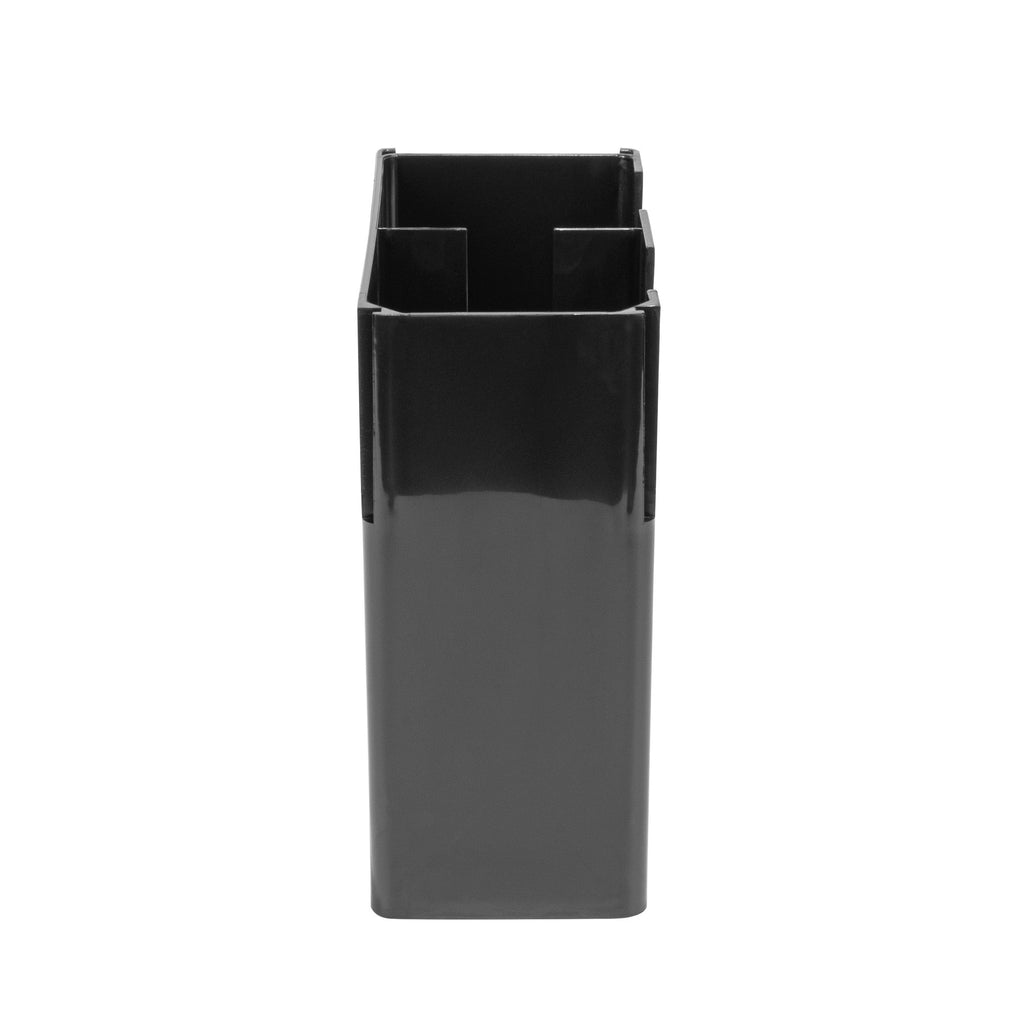 Restpresso Black Plastic Coffee Cup / Lid Organizer - 2 Section - 9" x 4 1/4" x 9 1/2" - 1 count box