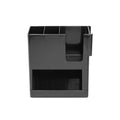 Restpresso Black Plastic Coffee Cup / Lid / Straw Organizer - 4 Section - 9" x 4 1/4" x 9 1/2" - 1 count box