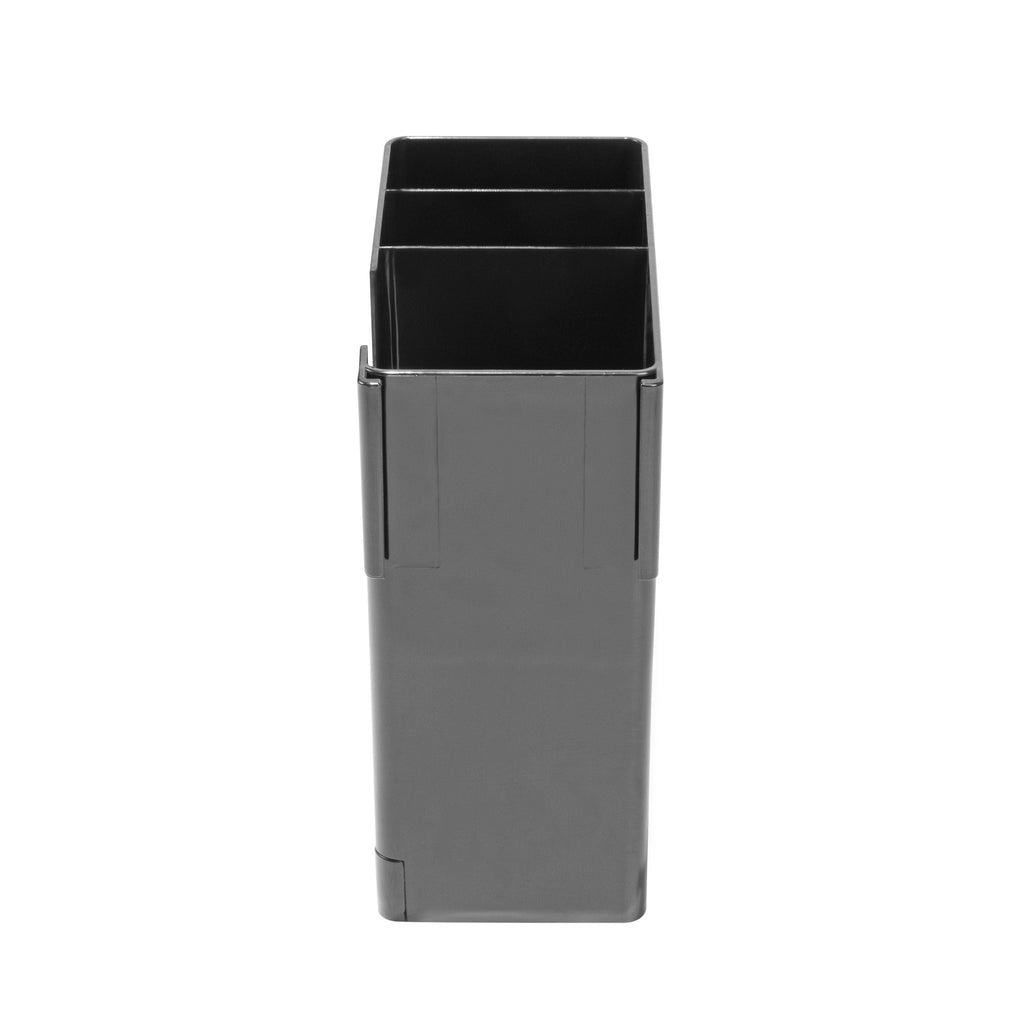 Restpresso Black Plastic Coffee Cup / Lid / Straw Organizer - 4 Section - 9" x 4 1/4" x 9 1/2" - 1 count box