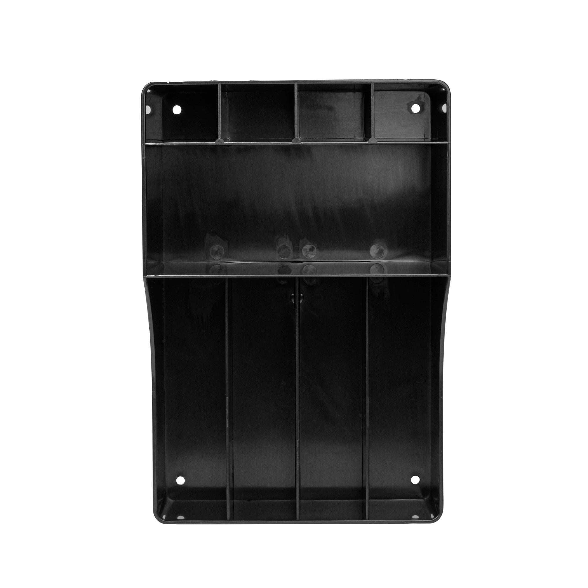 Restpresso Black Plastic Condiment Organizer - 9 Compartments - 7 3/4" x 11 3/4" x 4" - 1 count box