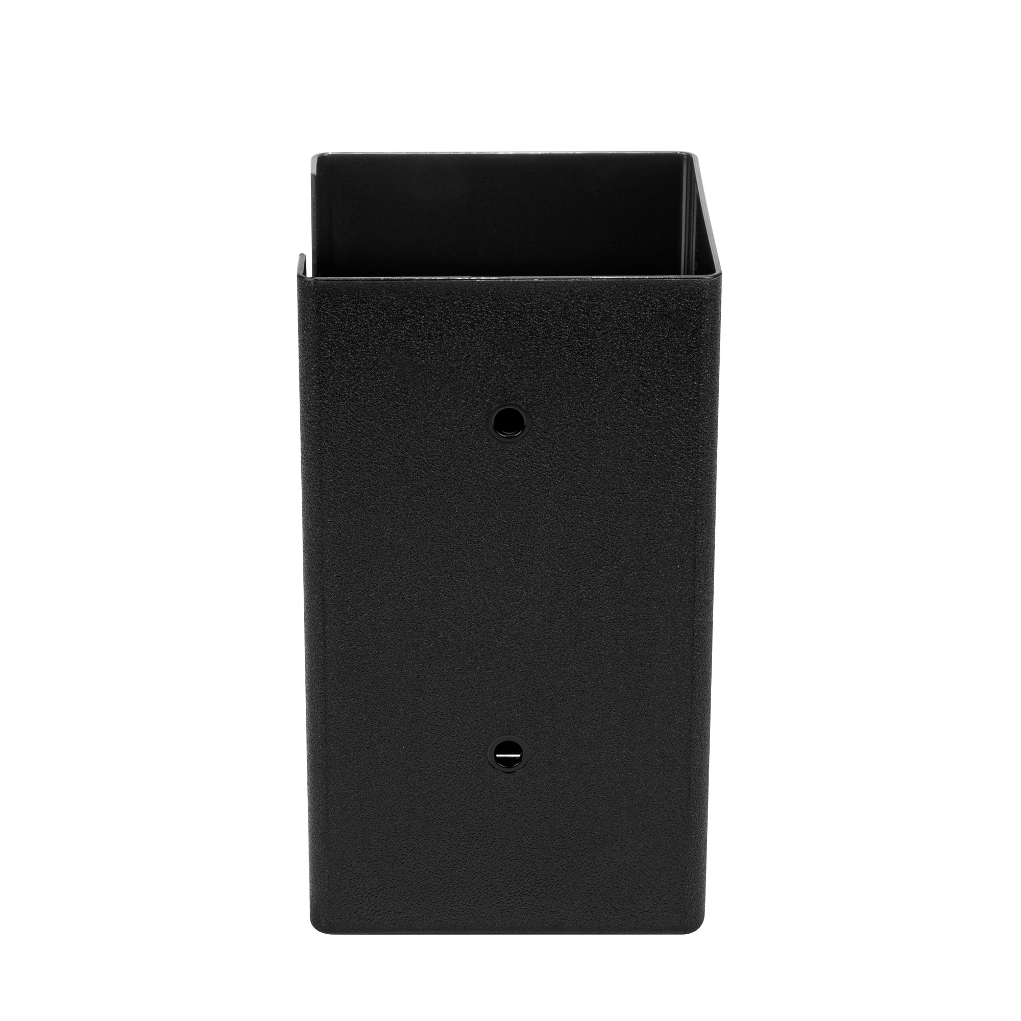 Restpresso Black Plastic Coffee Cup / Lid / Cocktail Napkin Organizer - 4 1/2" x 4 1/2" x 7 3/4" - 1 count box