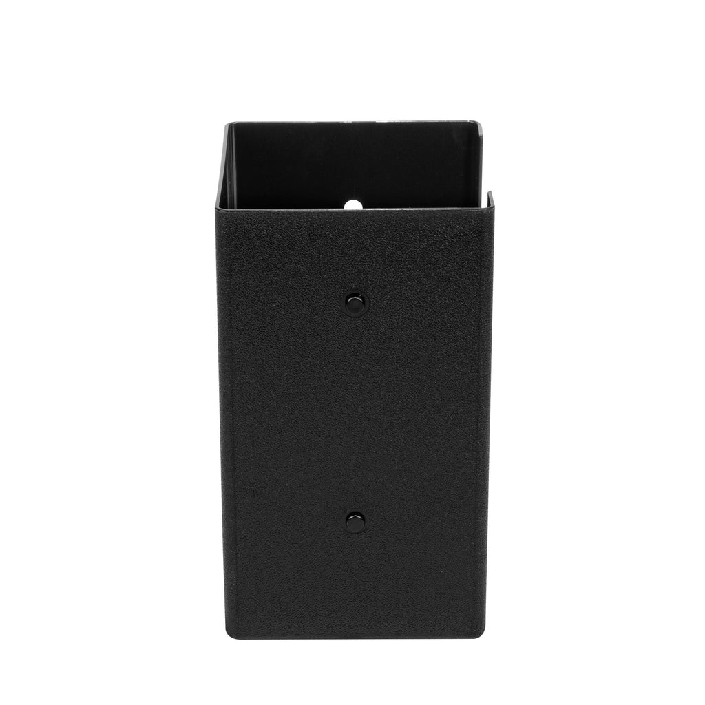 Restpresso Black Plastic Coffee Cup / Lid / Cocktail Napkin Organizer - 4 1/2" x 4 1/2" x 7 3/4" - 1 count box