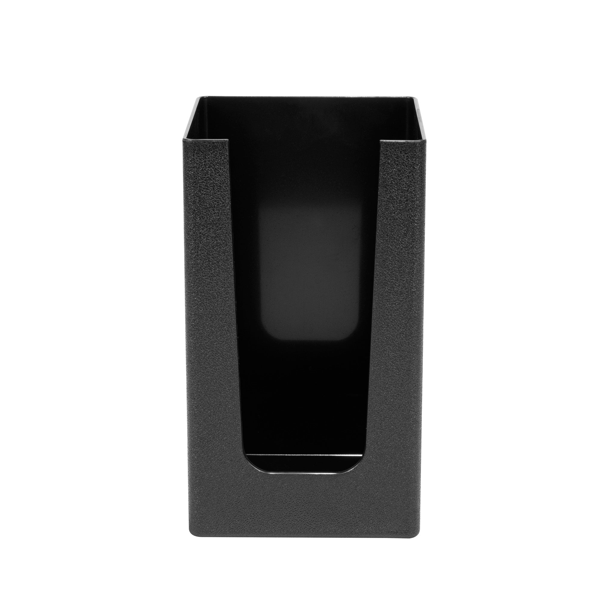 Restpresso Black Plastic Coffee Cup / Lid / Cocktail Napkin Organizer - 4 1/2" x 4 1/2" x 7 3/4" - 1 count box