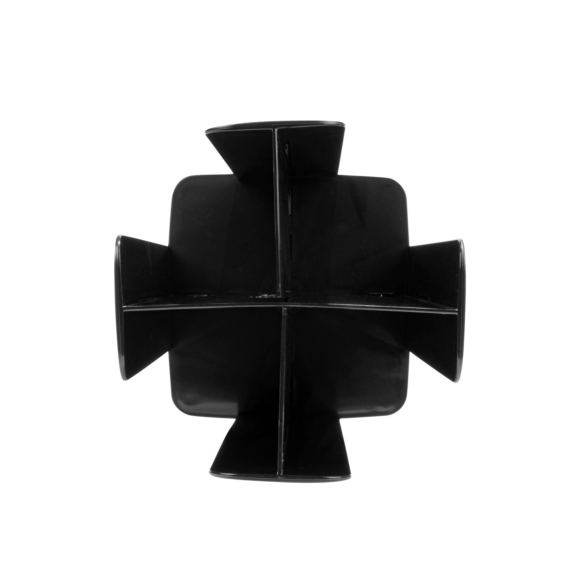 Restpresso Black Plastic Coffee Cup / Lid Organizer - 4 Compartments - 8 1/4" x 8 1/4" x 19 3/4" - 1 count box