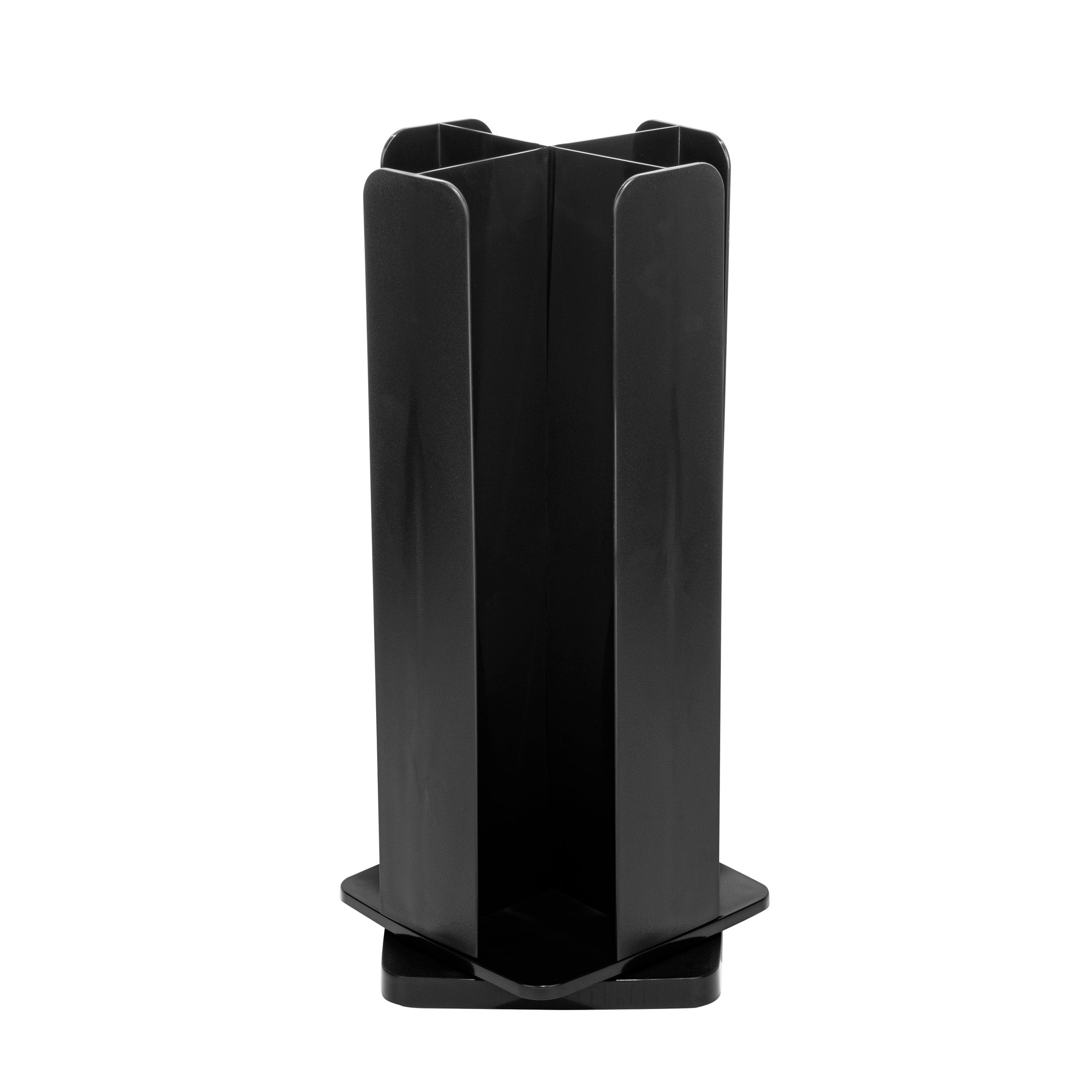 Restpresso Black Plastic Coffee Cup / Lid Organizer - 4 Compartments - 8 1/4" x 8 1/4" x 19 3/4" - 1 count box