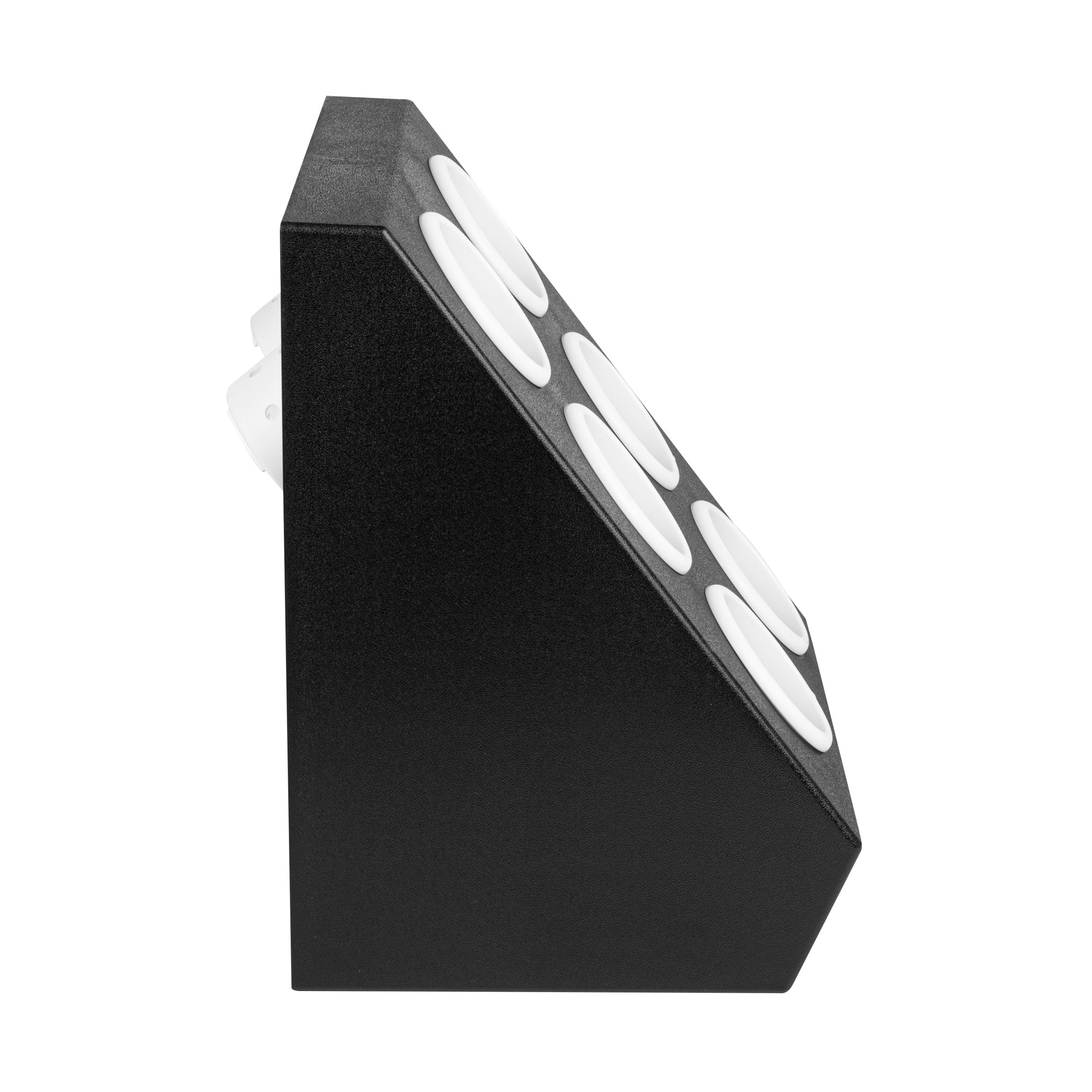 Met Lux Black Plastic Flatware Organizer - 6 Holes, Plastic Cylinders - 1 count box