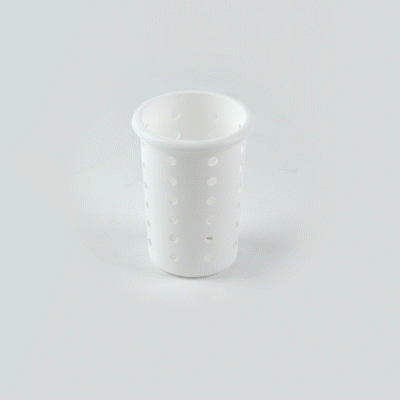 Met Lux White Perforated Plastic Flatware Cylinder - 1 count box