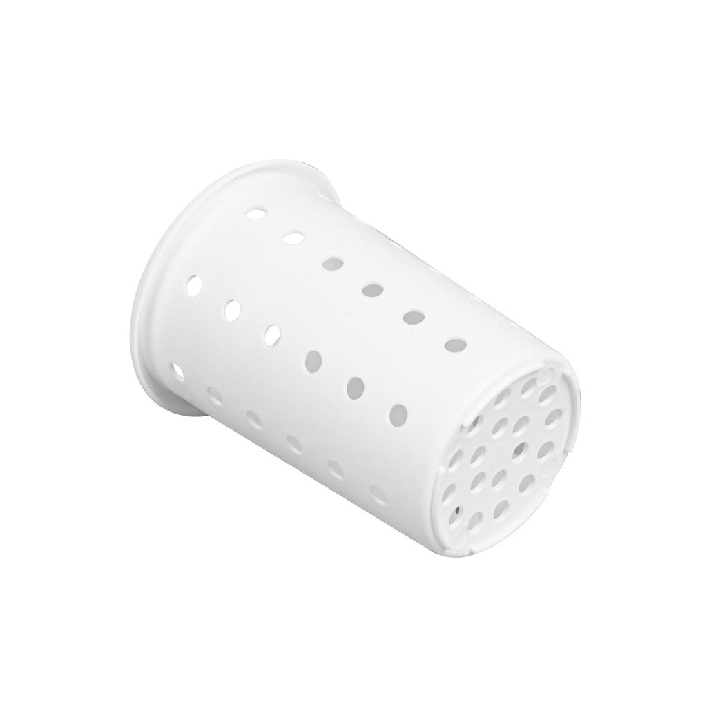 Met Lux White Perforated Plastic Flatware Cylinder - 1 count box