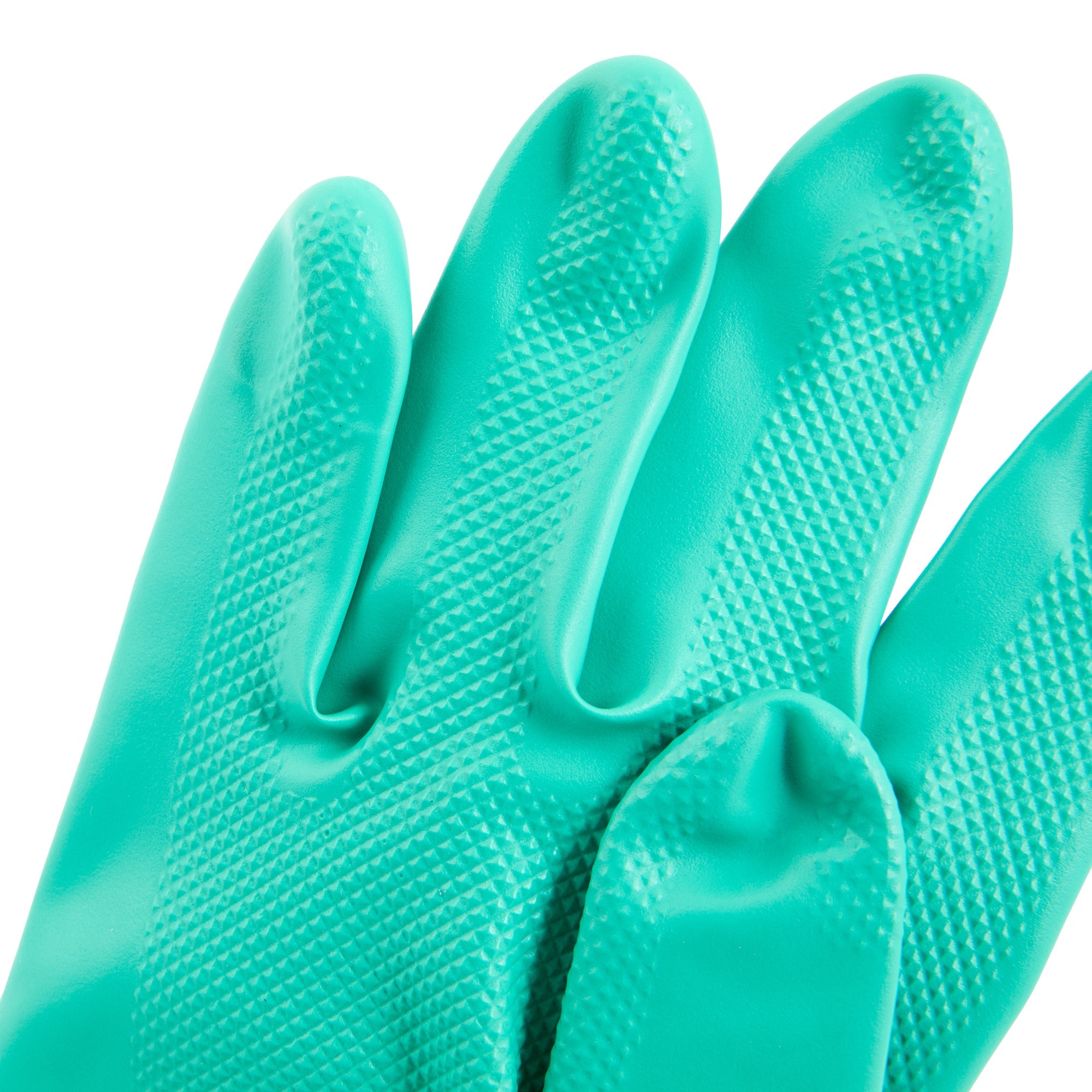Clean Tek Professional Green Small Nitrile Gloves - 15 mil, Flock Lining, Chemical-Resistant - 13" x 4 1/4" - Pair - 10 count box