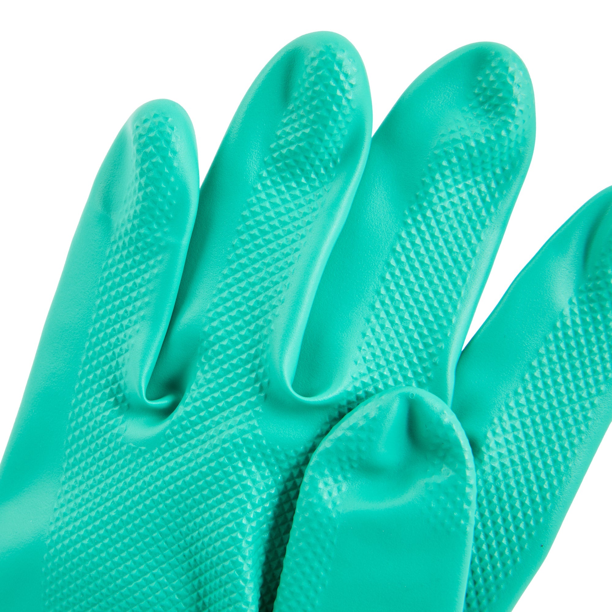 Clean Tek Professional Green Large Nitrile Gloves - 15 mil, Flock Lining, Chemical-Resistant - 13" x 4 1/2" - Pair - 1 count box