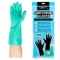 Clean Tek Professional Green XXL Nitrile Gloves - 15 mil, Flock Lining, Chemical-Resistant - 13" x 5" - Pair - 1 count box