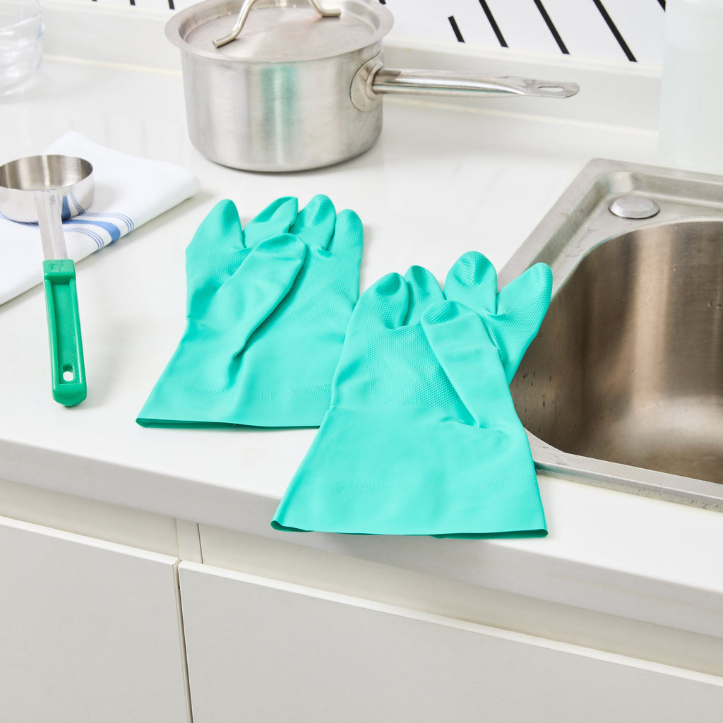 Clean Tek Professional Green XXL Nitrile Gloves - 15 mil, Flock Lining, Chemical-Resistant - 13" x 5" - Pair - 1 count box