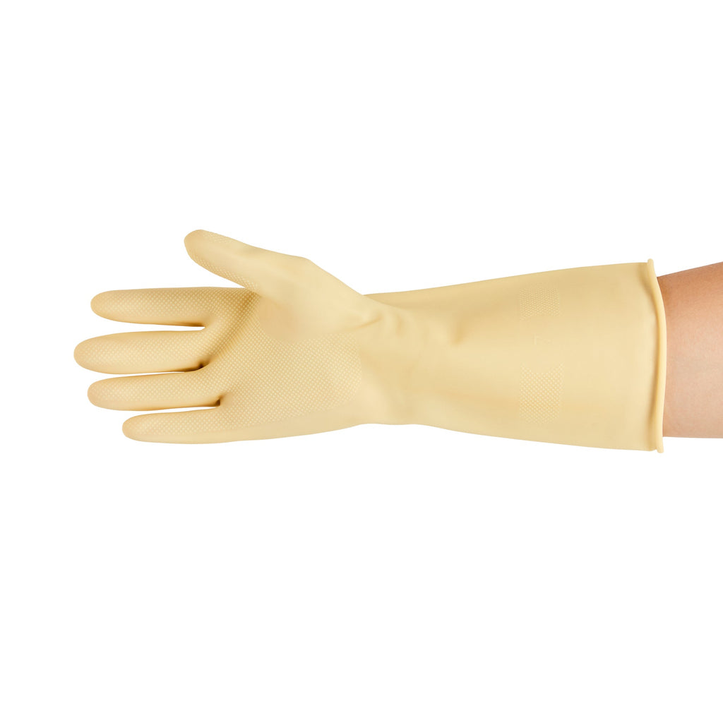 Clean Tek Professional Yellow Small Latex Gloves - 22 mil - 13" x 4 1/4" - Pair - 1 count box