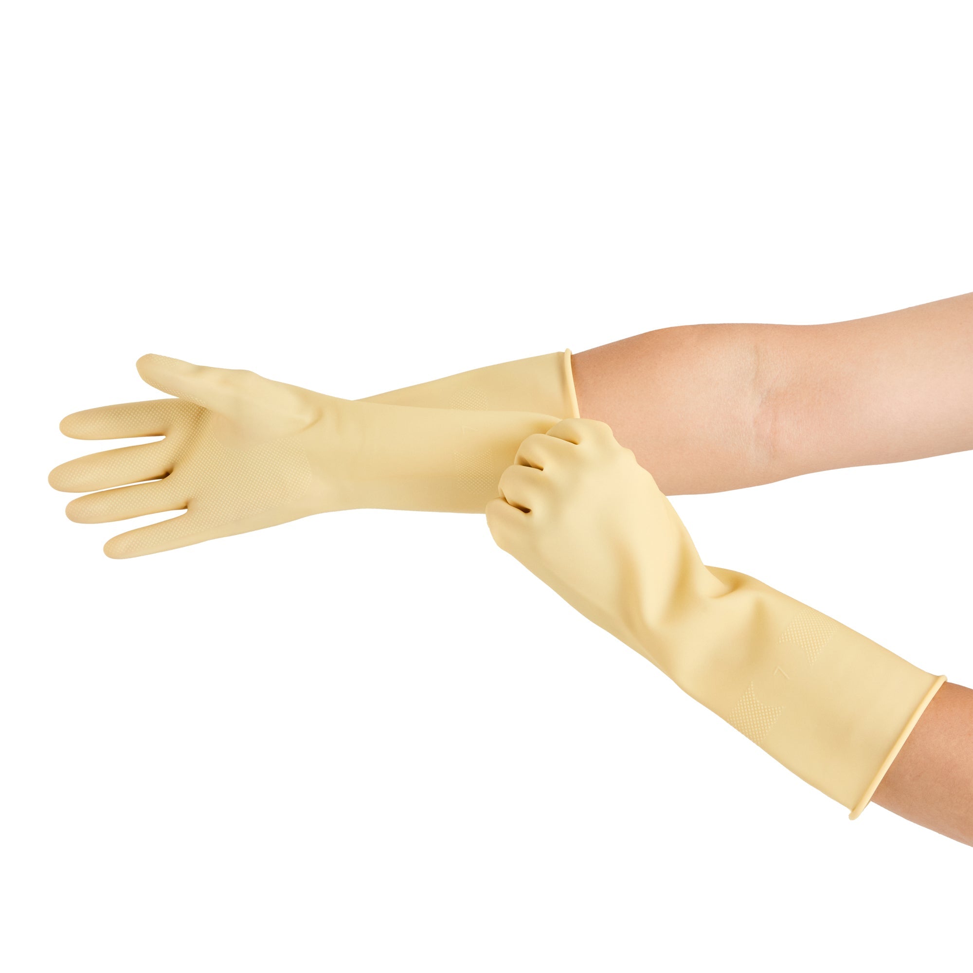 Clean Tek Professional Yellow Small Latex Gloves - 22 mil - 13" x 4 1/4" - Pair - 1 count box
