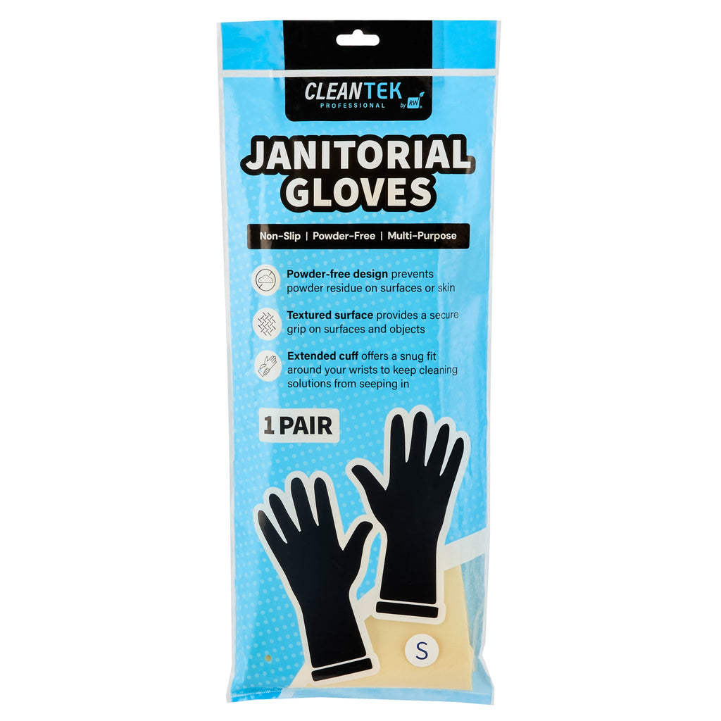 Clean Tek Professional Yellow Small Latex Gloves - 22 mil - 13" x 4 1/4" - Pair - 1 count box