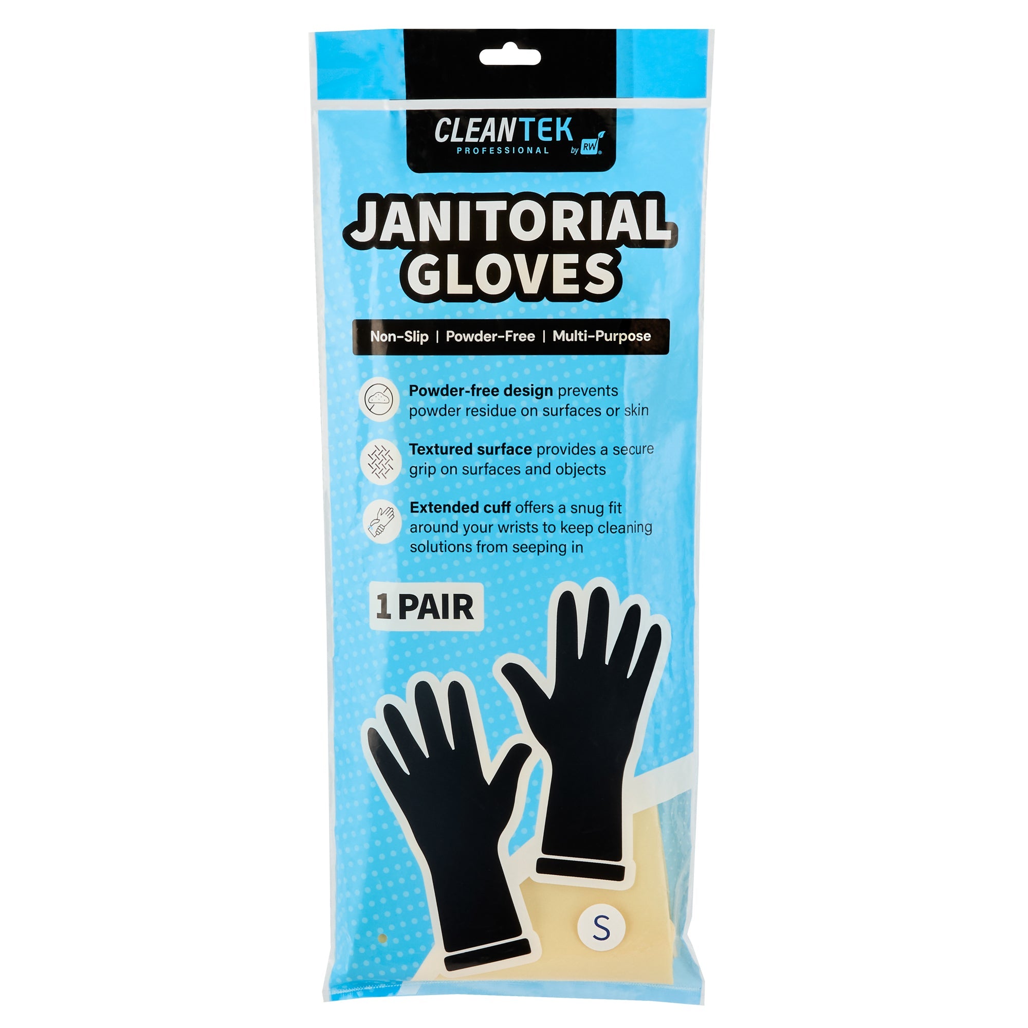 Clean Tek Professional Yellow Small Latex Gloves - 22 mil - 13" x 4 1/4" - Pair - 1 count box