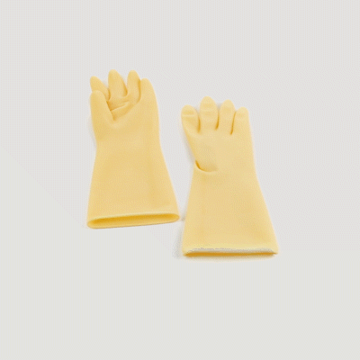 Clean Tek Professional Yellow Small Latex Gloves - 22 mil - 13" x 4 1/4" - Pair - 10 count box