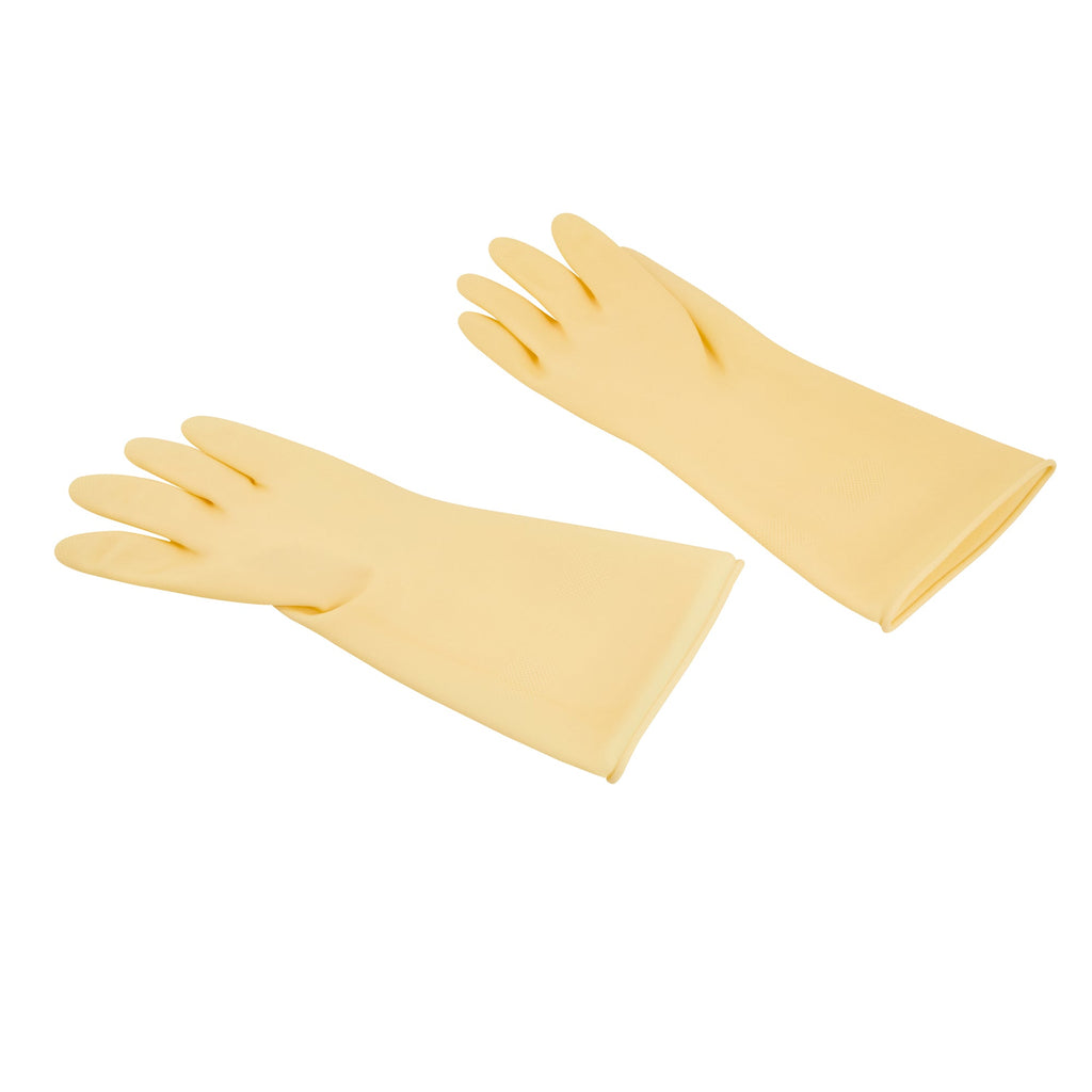 Clean Tek Professional Yellow Small Latex Gloves - 22 mil - 13" x 4 1/4" - Pair - 10 count box