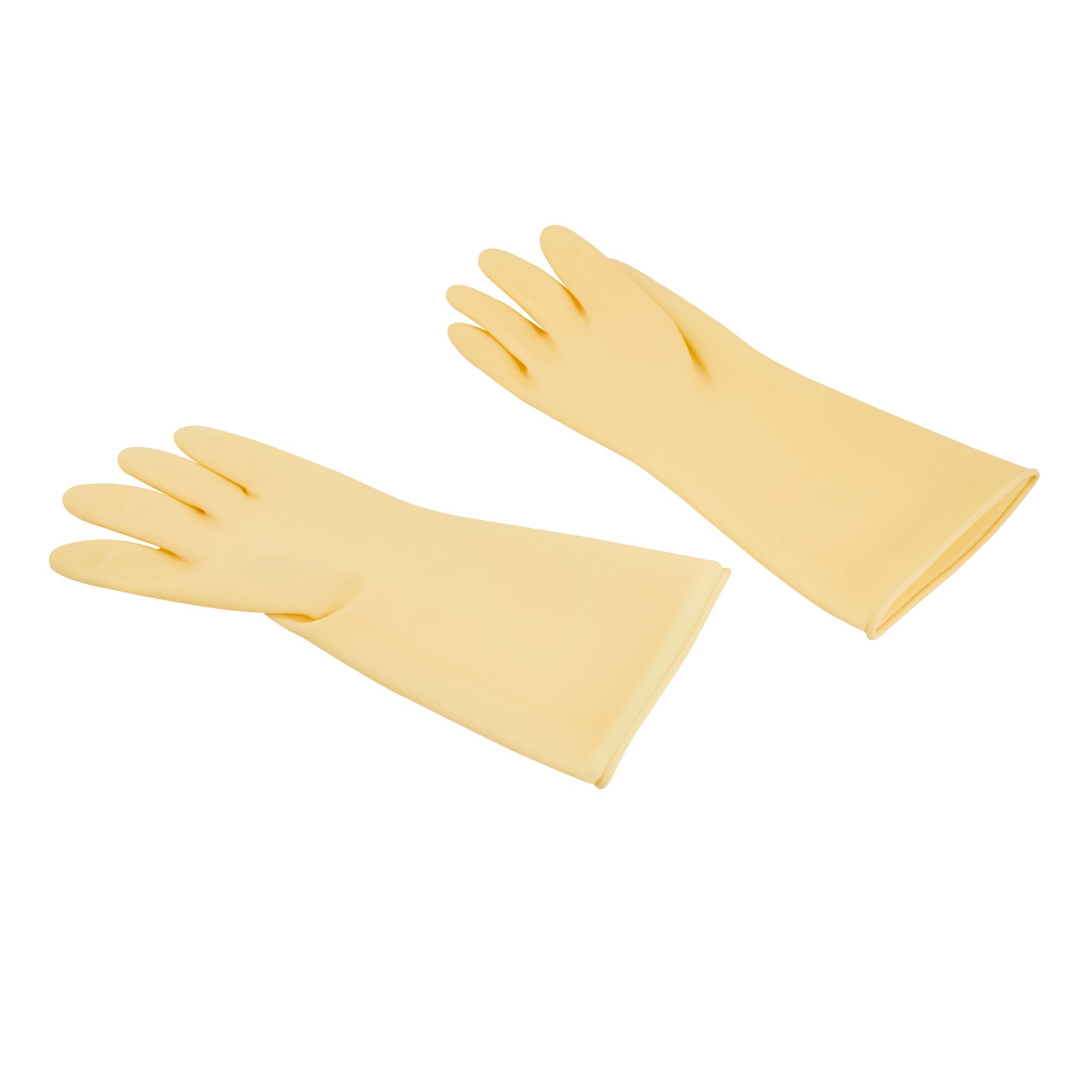 Clean Tek Professional Yellow Medium Latex Gloves - 22 mil - 13" x 4 1/4" - Pair - 1 count box
