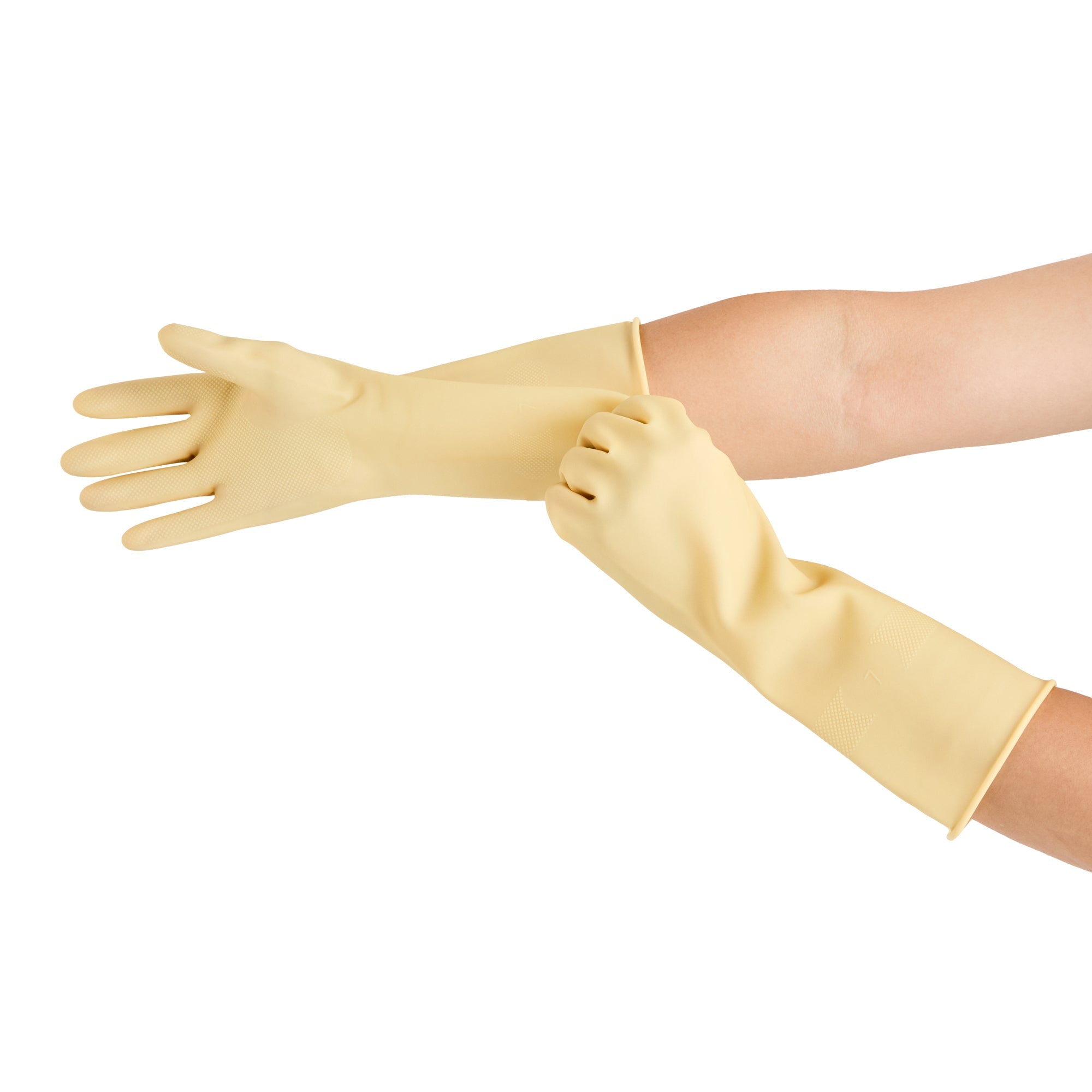 Clean Tek Professional Yellow Medium Latex Gloves - 22 mil - 13" x 4 1/4" - Pair - 10 count box
