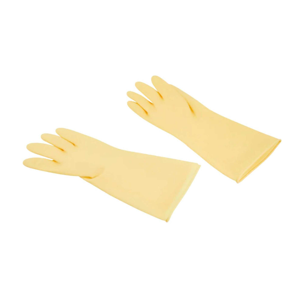 Clean Tek Professional Yellow Large Latex Gloves - 22 mil - 13" x 4 1/2" - Pair - 1 count box