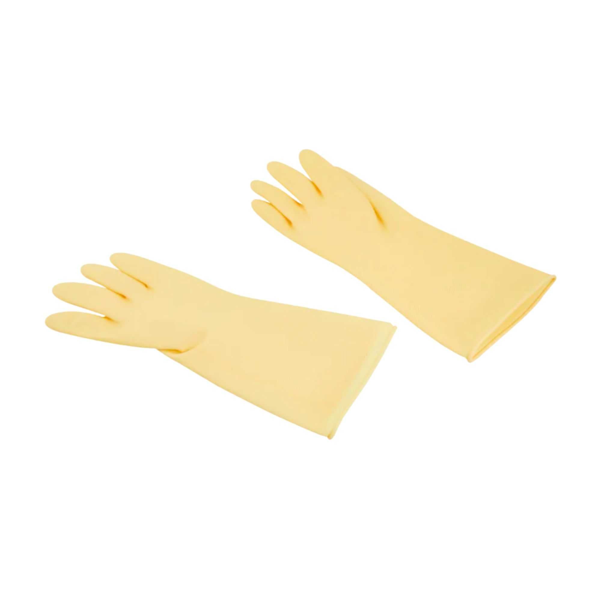 Clean Tek Professional Yellow Large Latex Gloves - 22 mil - 13" x 4 1/2" - Pair - 10 count box