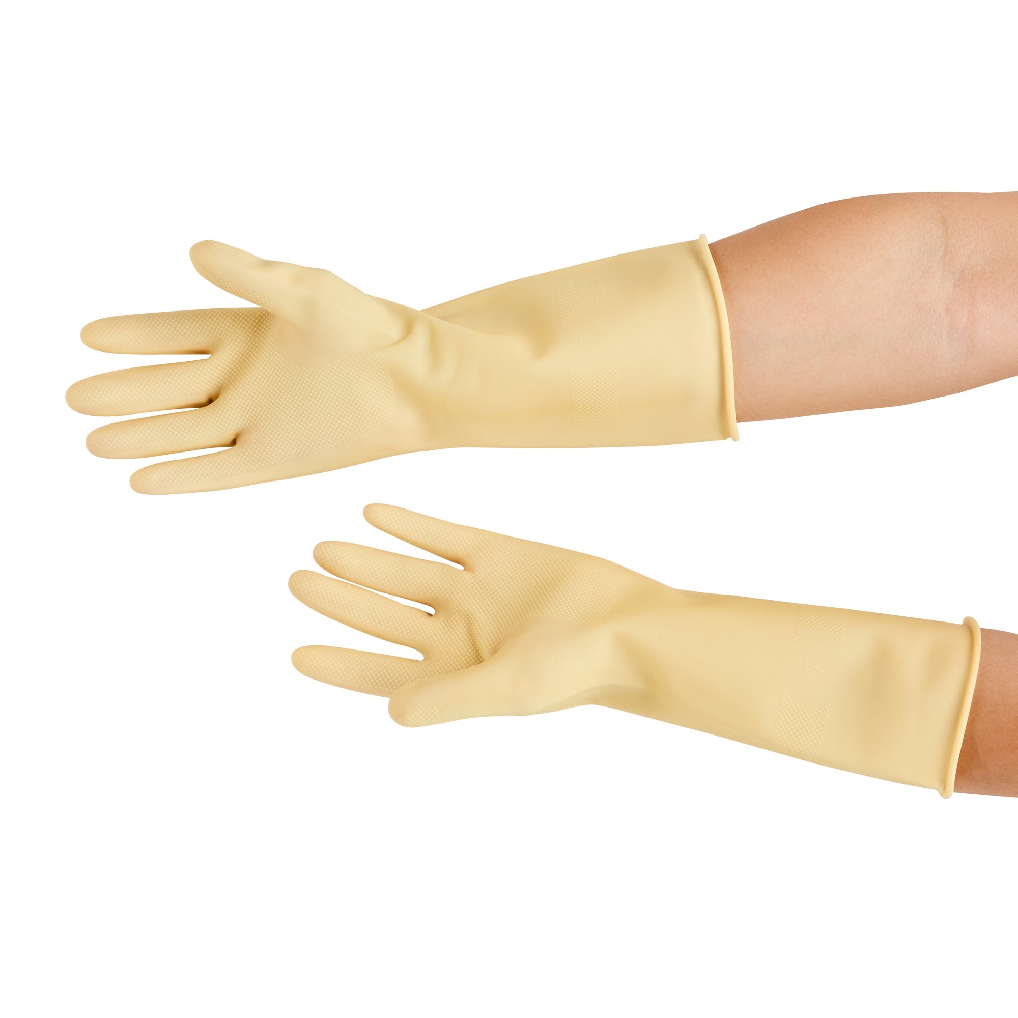 Clean Tek Professional Yellow Extra Large Latex Gloves - 22 mil - 13" x 5 1/4" - Pair - 1 count box