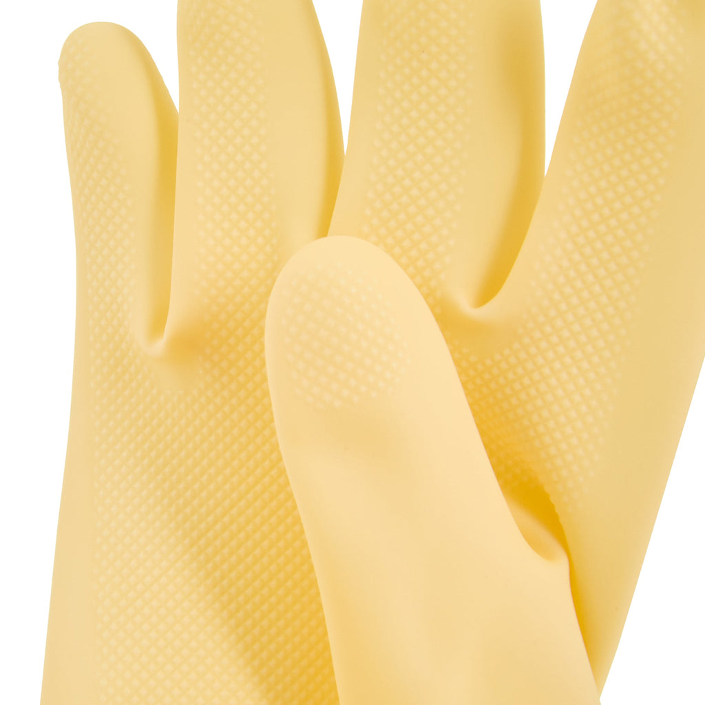Clean Tek Professional Yellow Extra Large Latex Gloves - 22 mil - 13" x 5 1/4" - Pair - 1 count box