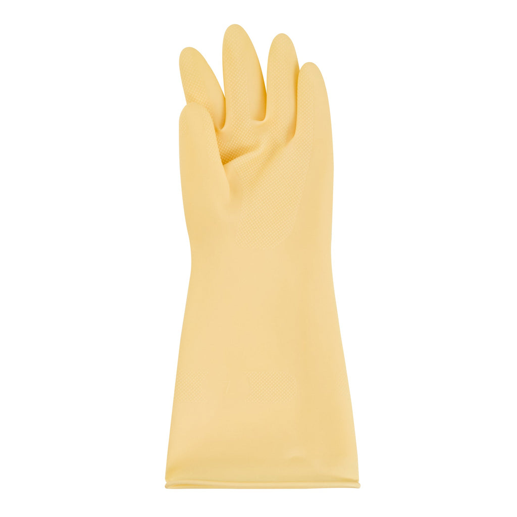 Clean Tek Professional Yellow Extra Large Latex Gloves - 22 mil - 13" x 5 1/4" - Pair - 10 count box