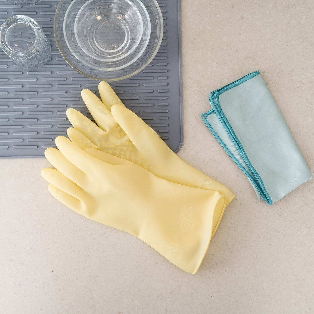 Clean Tek Professional Yellow Extra Large Latex Gloves - 22 mil - 13" x 5 1/4" - Pair - 10 count box