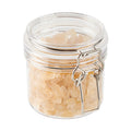 Met Lux 12 oz Round Clear Plastic Storage Jar - with Hinged Lid - 3 1/2" x 3 1/2" x 3 1/2" - 2 count box