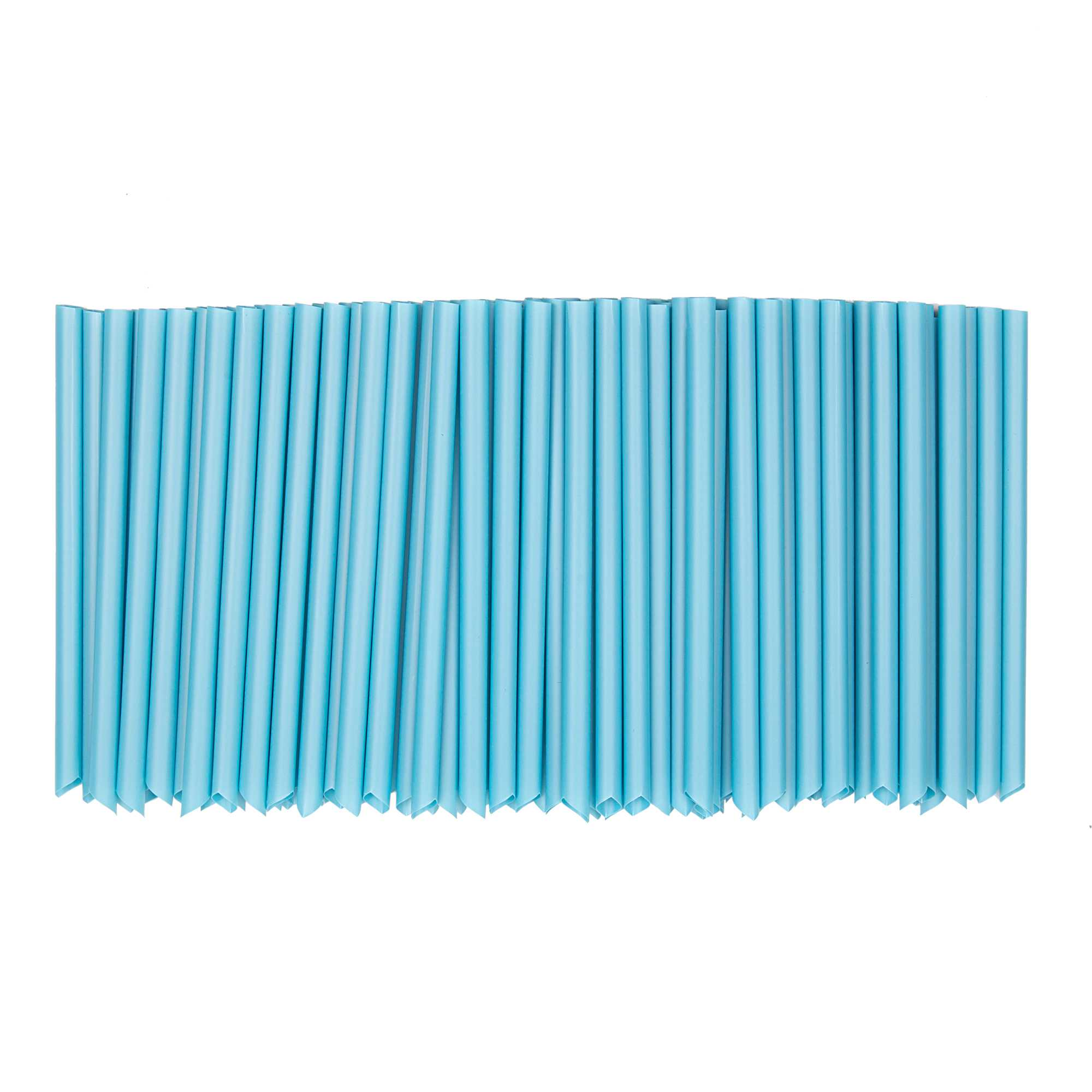 Basic Nature Blue PLA Plastic Extra Wide Boba Straw - Unwrapped, Compostable, Pointed - 9" - 100 count box