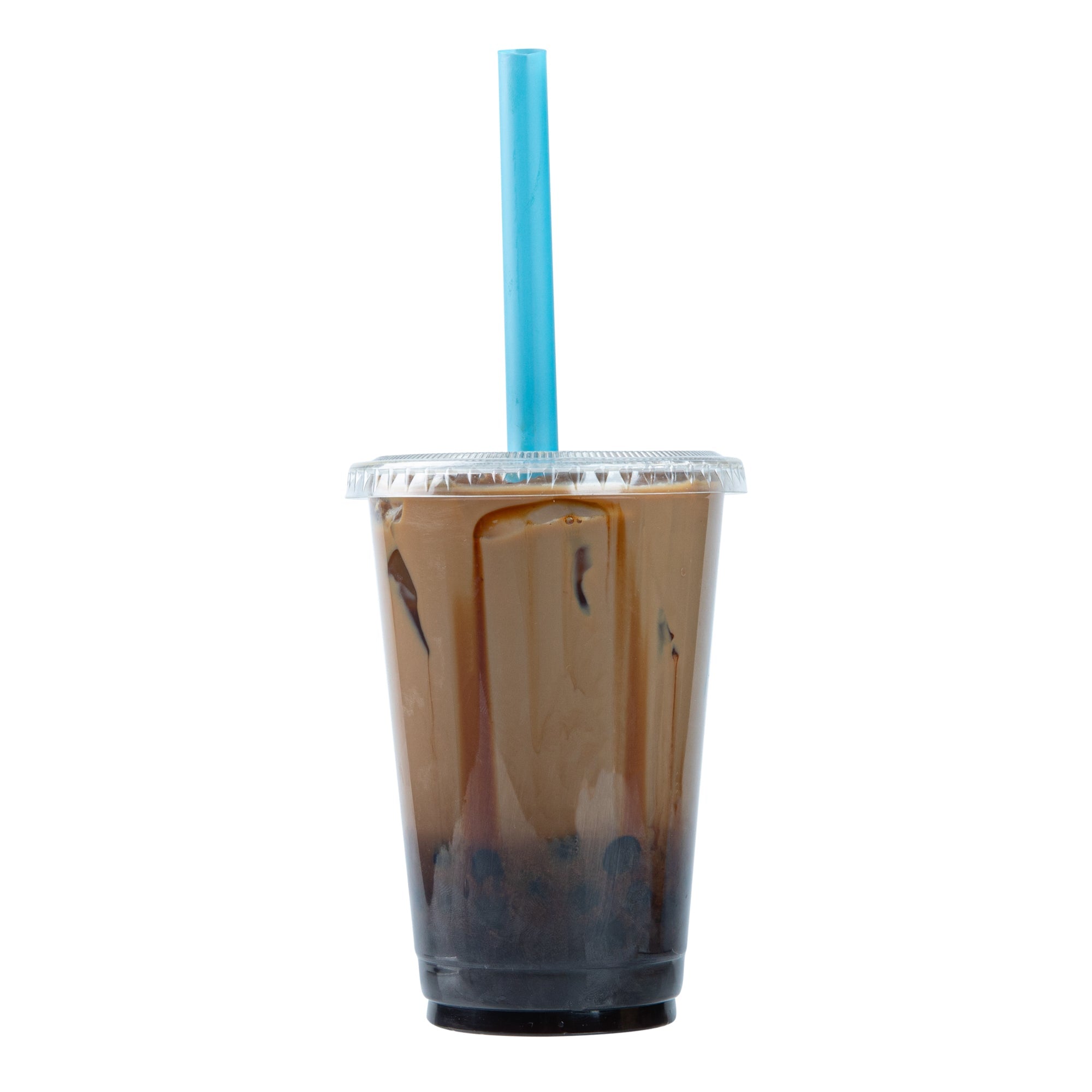 Basic Nature Blue PLA Plastic Extra Wide Boba Straw - Unwrapped, Compostable, Pointed - 9" - 1000 count box