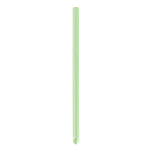 Basic Nature Green PLA Plastic Extra Wide Boba Straw - Unwrapped, Compostable, Pointed - 9" - 1000 count box