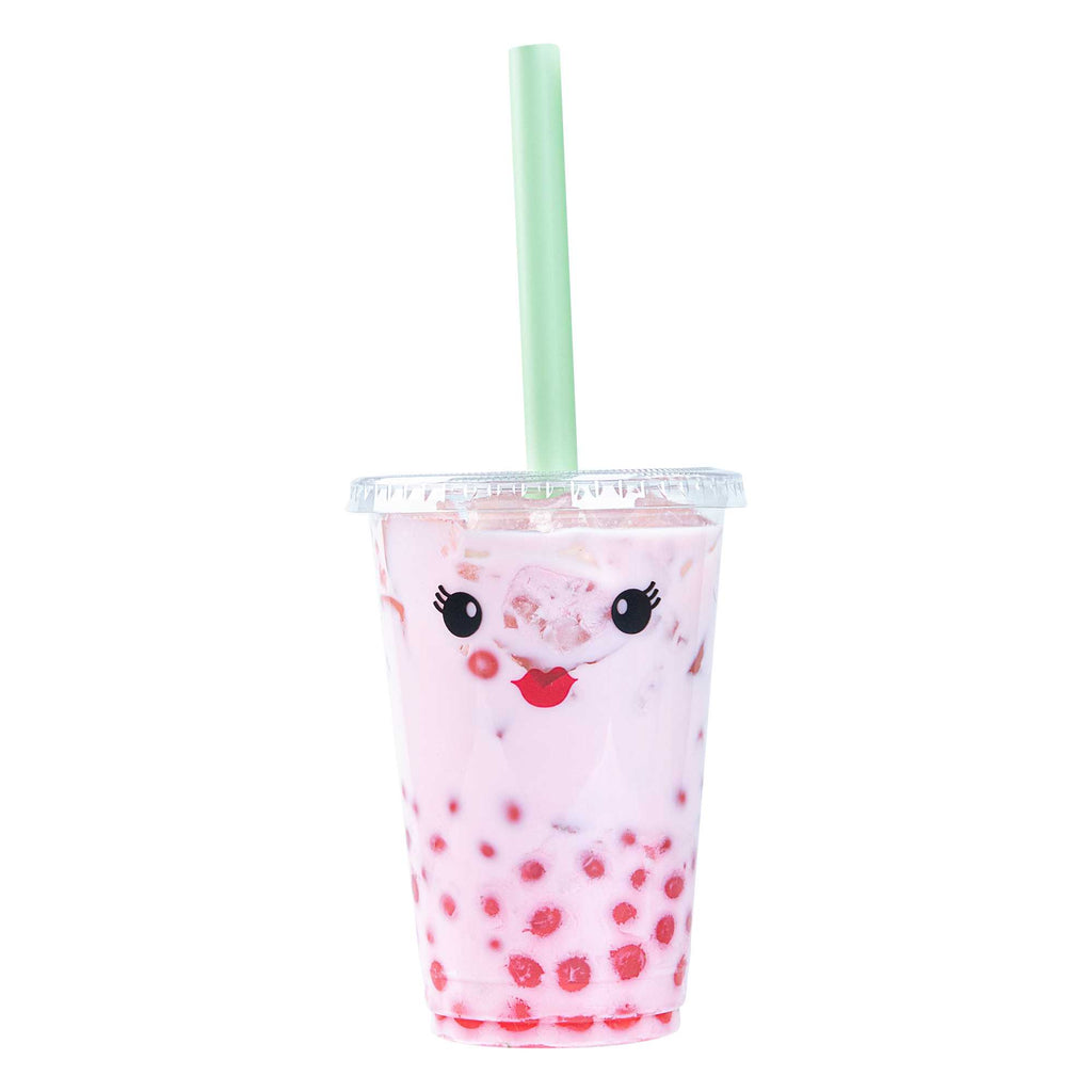 Basic Nature Green PLA Plastic Extra Wide Boba Straw - Unwrapped, Compostable, Pointed - 9" - 100 count box