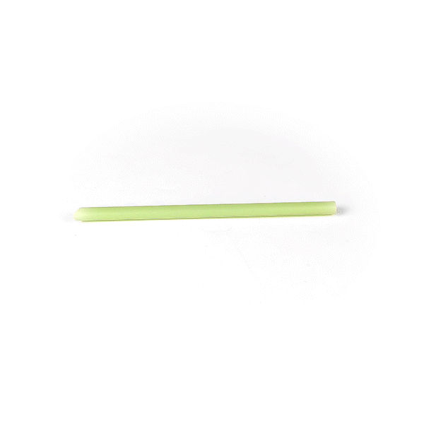 Basic Nature Green PLA Plastic Extra Wide Boba Straw - Unwrapped, Compostable, Pointed - 9" - 100 count box