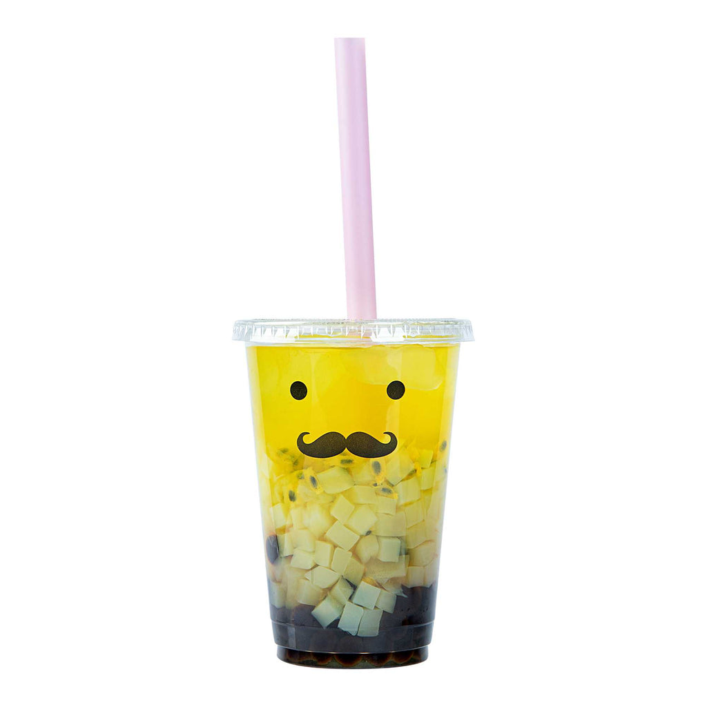 Basic Nature Pink PLA Plastic Extra Wide Boba Straw - Unwrapped, Compostable, Pointed - 9" - 100 count box